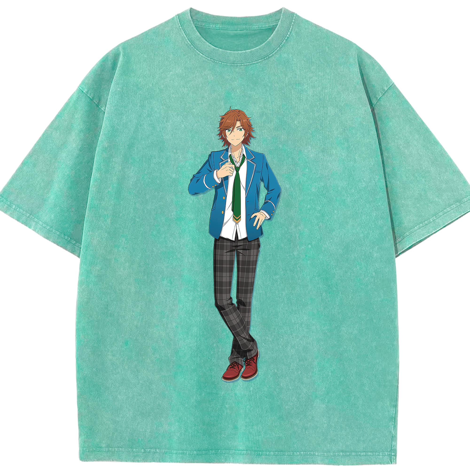 （画像用） あんさんぶるスターズ! Ensemble Stars 綿100% ヴィンテージ風 半袖Tシャツ（フロントプリント）
